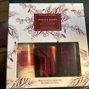 Williams-Sonoma winterberry boxed set soap, votive, lotion holiday Christmas